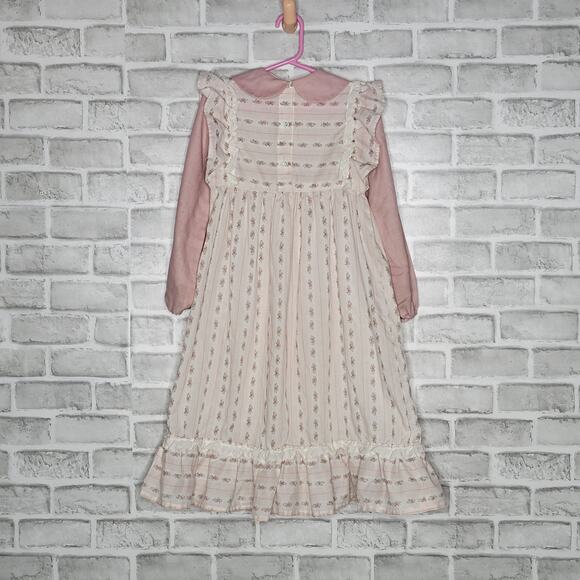 Vintage Handmade Pinafore Ruffle Dress - Picture 2 of 3